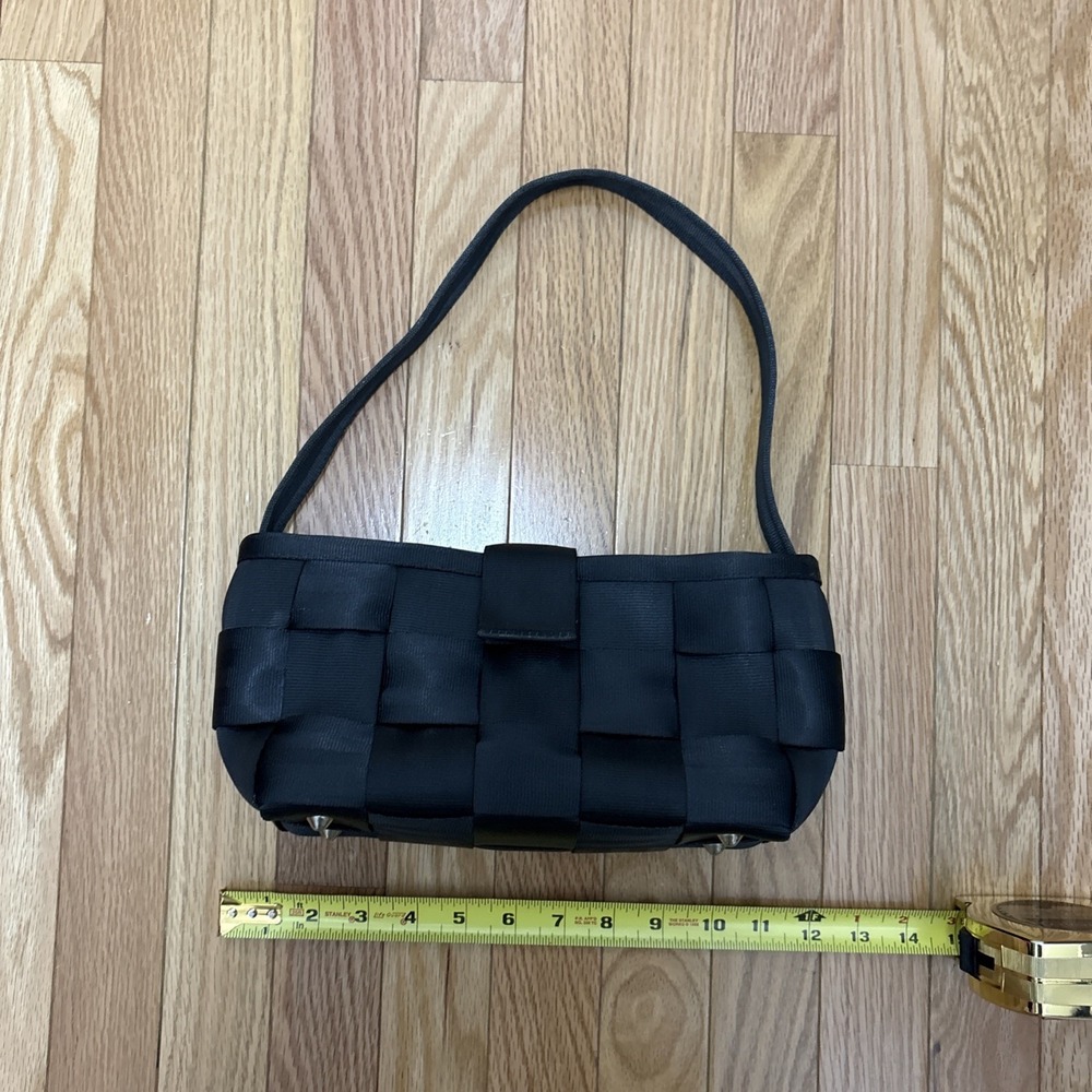 Harveys Seat Belt Bag Charcoal Gray Woven Satchel Shoulder Bag - Picture 7 of 8
